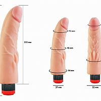 Вибратор из киберкожи, 24,6 см