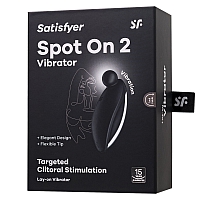 Вибростимулятор клитора черный, Satisfyer Spot On 2, 9 см