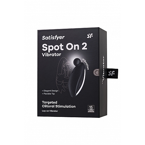 Вибростимулятор клитора черный, Satisfyer Spot On 2, 9 см