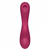 Вакуумно-клиторальный вибромассажер Curvy Trinity 1 красный