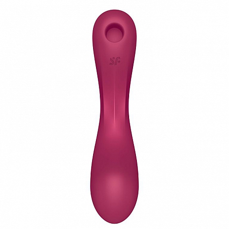 Вакуумно-клиторальный вибромассажер Curvy Trinity 1 красный