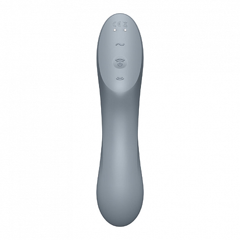 Вакуумно-клиторальный вибромассажер серый Satisfyer Curvy Trinity 3