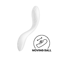 Вибратор с движущимся шариком для стимуляции точки G Satisfyer Rrrolling Pleasure белый