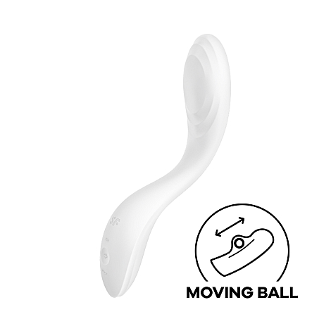 Вибратор с движущимся шариком для стимуляции точки G Satisfyer Rrrolling Pleasure белый