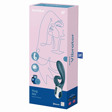 Вибратор-кролик Satisfyer Hug me серо-голубой