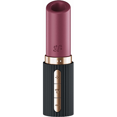 Воздушно-волновой стимулятор Deep Kiss black в виде помады