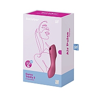 Вакуумно-клиторальный вибромассажер Satisfyer Curvy Trinity 3 красный