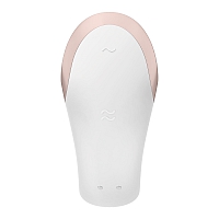 Парный вибратор Satisfyer Double Love с возможностью управления через пульт и приложение белый