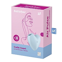 Вакуумно-волновой вибромассажер Satisfyer Cutie Heart голубой