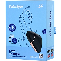 Вакуумный массажер с вибрацией черный Satisfyer Love Triangle Black