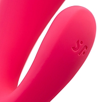 Вибромассажер красный с управлением через приложение Satisfyer Mono Flex