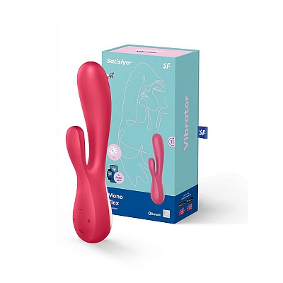 Вибромассажер красный с управлением через приложение Satisfyer Mono Flex