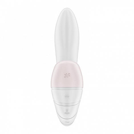 Вибратор белый с вакуумным стимулятором Satisfyer Supernova