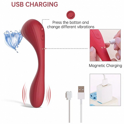 Вибратор красный Magic Motion Bobi