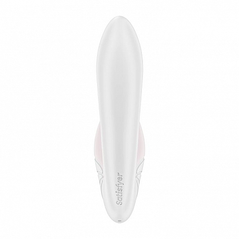 Вибратор белый с вакуумным стимулятором Satisfyer Supernova