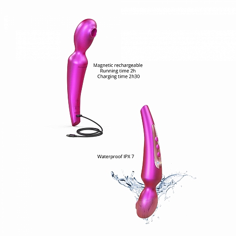 Ванд с клиторальной стимуляцией Love to Love Pleaser - Iridecent Berry