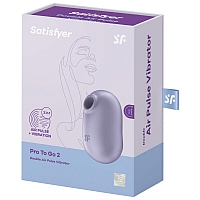 Вакуумно-клиторальный стимулятор с вибрацией фиолетовый Satisfyer Pro To Go 2