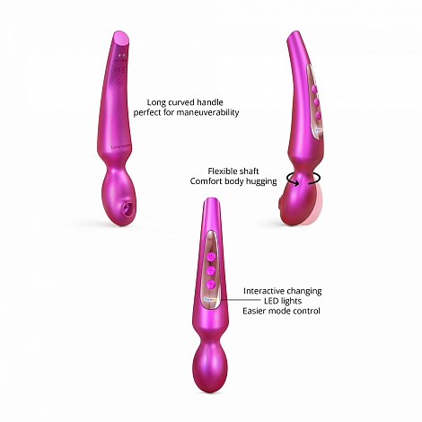 Ванд с клиторальной стимуляцией Love to Love Pleaser - Iridecent Berry