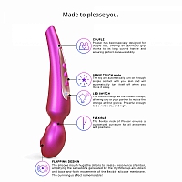 Ванд с клиторальной стимуляцией Love to Love Pleaser - Iridecent Berry