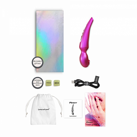 Ванд с клиторальной стимуляцией Love to Love Pleaser - Iridecent Berry