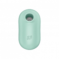 Вакуумно-клиторальный стимулятор с вибрацией мятный Satisfyer Pro To Go 2