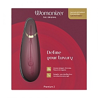 Бесконтактный клиторальный стимулятор бордовый Womanizer Premium 2