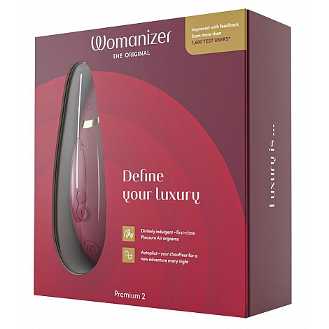 Бесконтактный клиторальный стимулятор бордовый Womanizer Premium 2