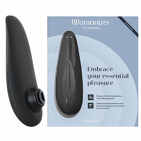 Бесконтактный клиторальный стимулятор черный Womanizer Classic 2