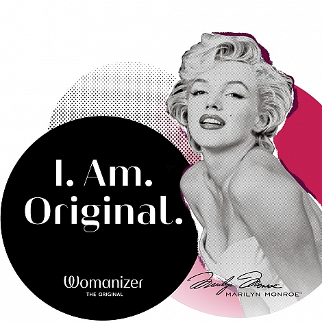 Бесконтактный клиторальный стимулятор мраморно-белый Womanizer Marilyn Monroe