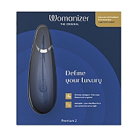 Бесконтактный клиторальный стимулятор синий Womanizer Premium 2