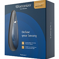 Бесконтактный клиторальный стимулятор синий Womanizer Premium 2