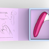 Бесконтактный розовый клиторальный стимулятор Womanizer Pro