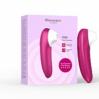 Бесконтактный розовый клиторальный стимулятор Womanizer Pro