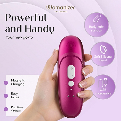 Бесконтактный розовый клиторальный стимулятор Womanizer Pro
