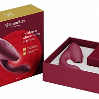 Двойной стимулятор клитора и точки G бордовый Womanizer DUO 2