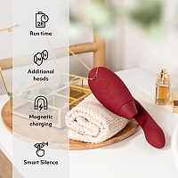 Двойной стимулятор клитора и точки G бордовый Womanizer DUO 2