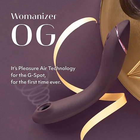 Вибратор для точки G с Pleasure Air баклажановый Womanizer OG