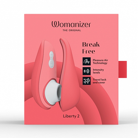 Бесконтактный клиторальный стимулятор розовый Womanizer Liberty 2