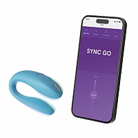 Вибромассажер для пар голубой We-Vibe Sync Go