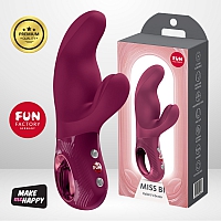 Вибратор-кролик бордовый Miss BI Fun Factory