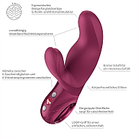 Вибратор-кролик бордовый Miss BI Fun Factory