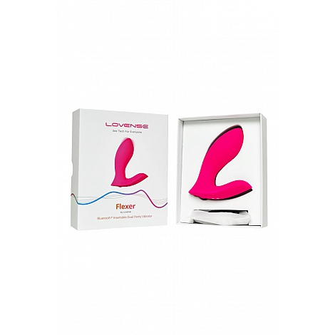 Вибратор Flexer Lovense, силикон, розовый, 10,1 см