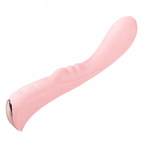 Нежно-розовый вибромассажер для точки G G-Spot Fun