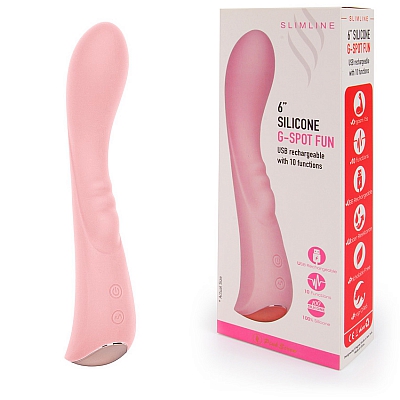 Нежно-розовый вибромассажер для точки G G-Spot Fun