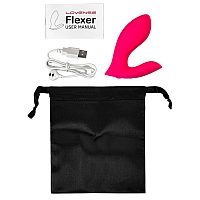 Вибратор Flexer Lovense, силикон, розовый, 10,1 см