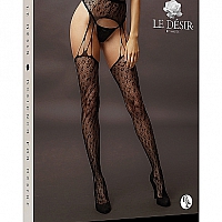 Колготки с имитацией чулок Suspender Leopard Pantyhose, O/S