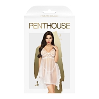 Полупрозрачный пеньюар Naughty doll white, S/M