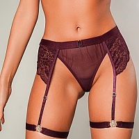 Женские трусики с поясом и гартерами Plum, S/M