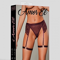 Женские трусики с поясом и гартерами Plum, S/M