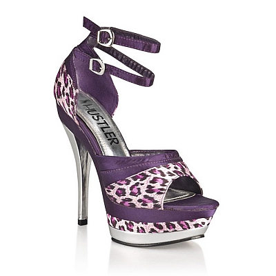 Босоножки с серебристой шпилькой Violet Leopard, 36, 37